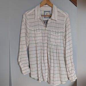 4/$10✨ Style & Co Women's Mixed-Print Lightweight Roll-Tab‎ Tunic Shirt